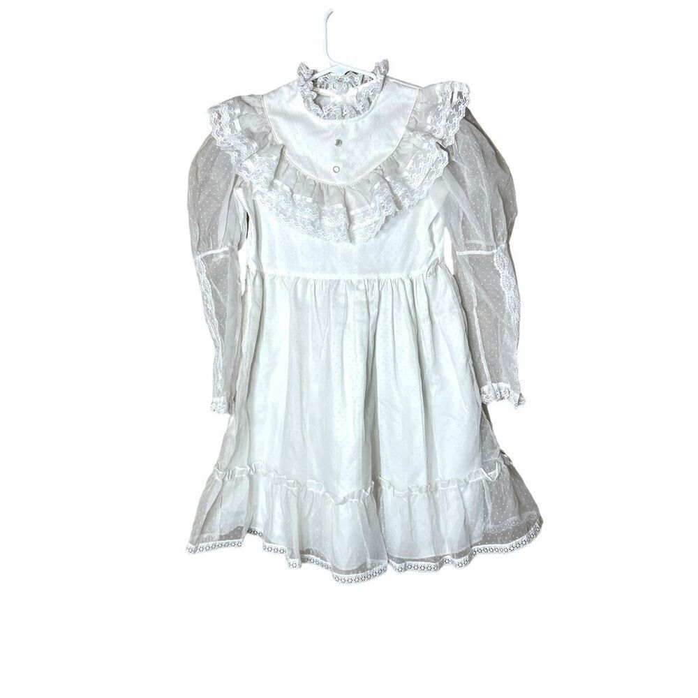 Vintage Madonna‎ White Lace Dress Size 8